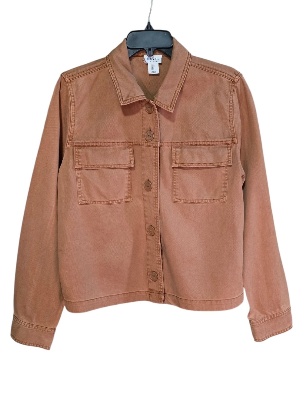 Nicole Miller Women's Vintage Burnt Orange Denim Jacket